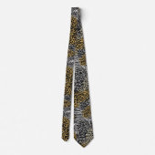 Gemengde dierenprint Zebra Leopard Tiger Gemengde Stropdas (Achterkant)