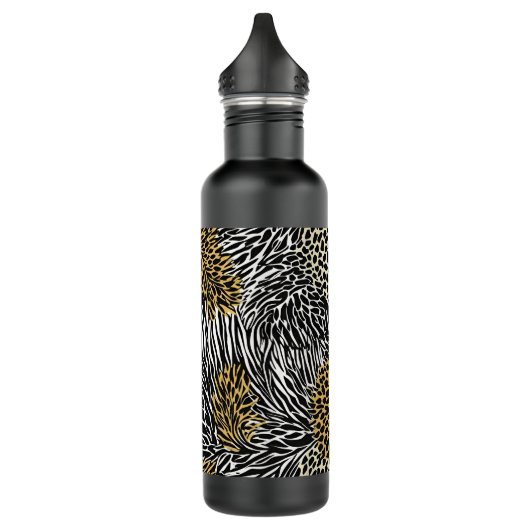 Gemengde dierenprint Zebra Leopard Tiger Gemengde Waterfles (Links)