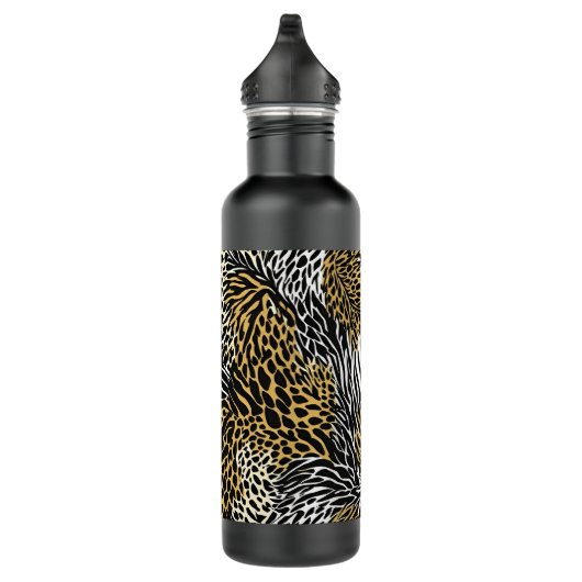Gemengde dierenprint Zebra Leopard Tiger Gemengde Waterfles (Rechts)