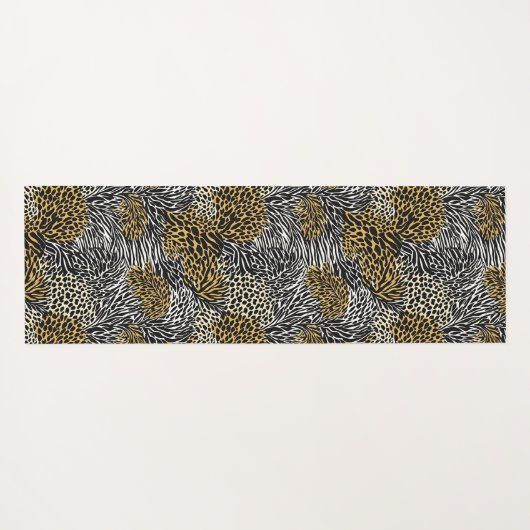 Gemengde dierenprint Zebra Leopard Tiger Gemengde Yogamat (Achterkant (horizontaal))