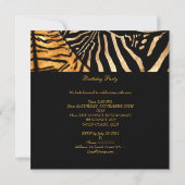 Gemengde dierlijke afdrukken Gold Black 3 Kaart (Achterkant)