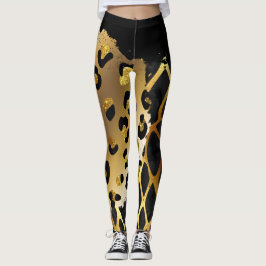 Gemengde dierlijke afdrukken leggings