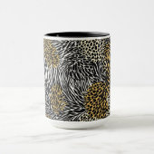 Gemengde Dierprint Zebra Luipaard Tijger Gemengde Mok (Midden)