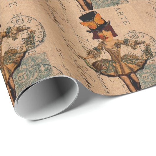 Gemengde digitale multimedia Doll-kunst Cadeaupapier (Rol Hoek)