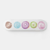 Gemengde Donuts Waterverf Naam Sprinkels Skateboar Persoonlijk Skateboard (Horizontaal)