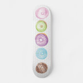 Gemengde Donuts Waterverf Naam Sprinkels Skateboar Persoonlijk Skateboard (Voorkant)