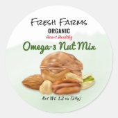 Gemengde doptenbliksetiket ronde sticker (Voorkant)