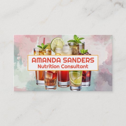 Gemengde dranken | Vruchten Visitekaartje (Voorkant)