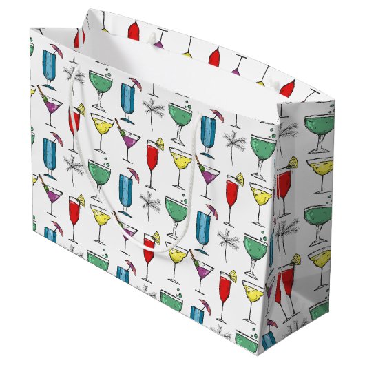 Gemengde Drink Cocktail Gift Bag Groot Cadeauzakje (Achterkant Gekanteld)