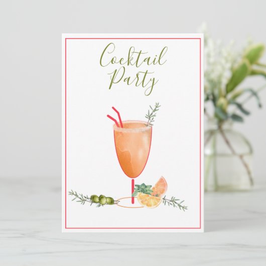 Gemengde Drink en beetwortelcocktail Kaart (Staand voorkant)