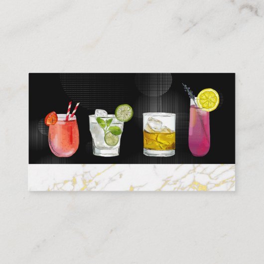 Gemengde Drinken | Bartending Visitekaartje (Achterkant)