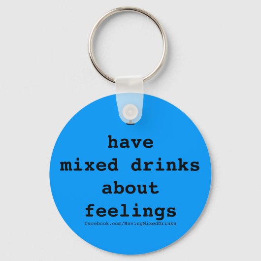 Gemengde Drinken Logo blauw Sleutelhanger (Voorkant)