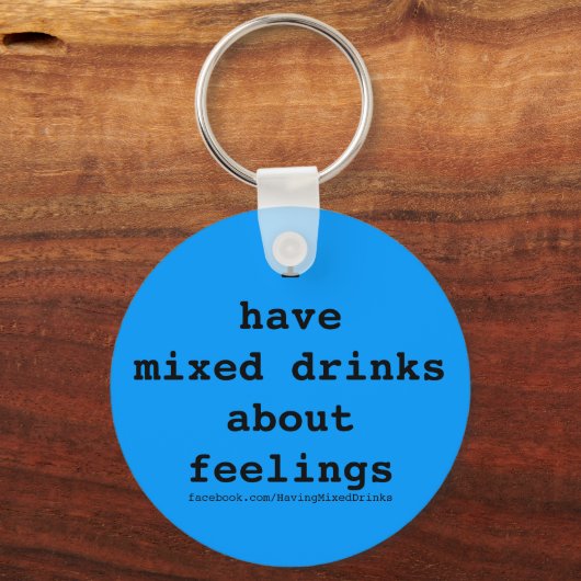 Gemengde Drinken Logo blauw Sleutelhanger (Voorkant)