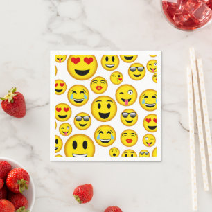 Gemengde Emoji-patroonservetten Servet