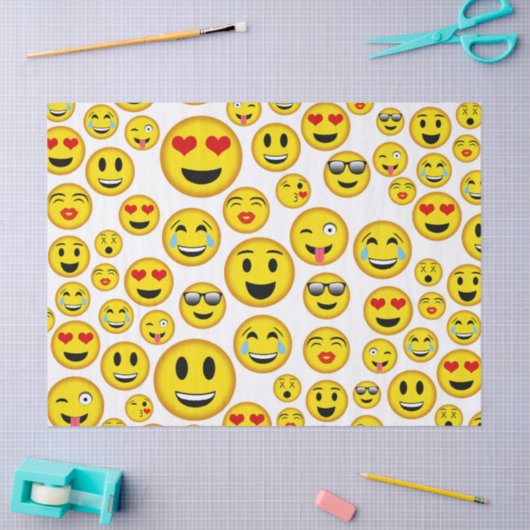 Gemengde emoji-patroonspeeltjes tissuepapier (Craft)