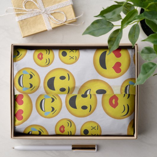 Gemengde emoji-patroonspeeltjes tissuepapier (Geschenk)