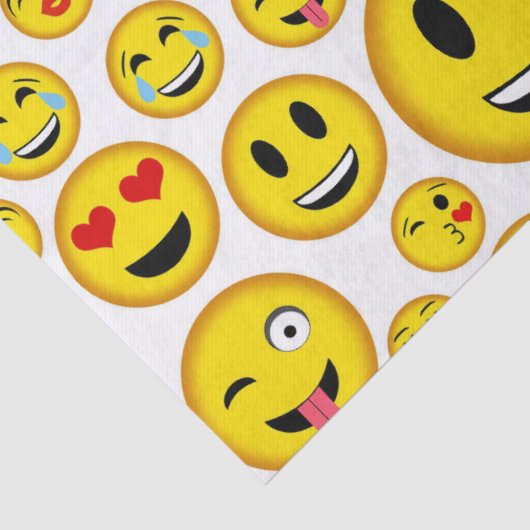 Gemengde emoji-patroonspeeltjes tissuepapier (Detail)