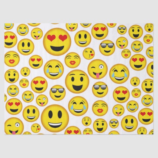 Gemengde emoji-patroonspeeltjes tissuepapier (Voorkant)