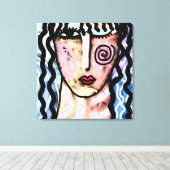 Gemengde emoties Abstract digitaal schilderij Canvas Afdruk (Insitu (Houten vloer))