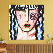 Gemengde emoties Abstract digitaal schilderij Canvas Afdruk (Insitu (Woonkamer))