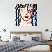 Gemengde emoties Abstract digitaal schilderij Canvas Afdruk (Insitu (Slaapkamer))