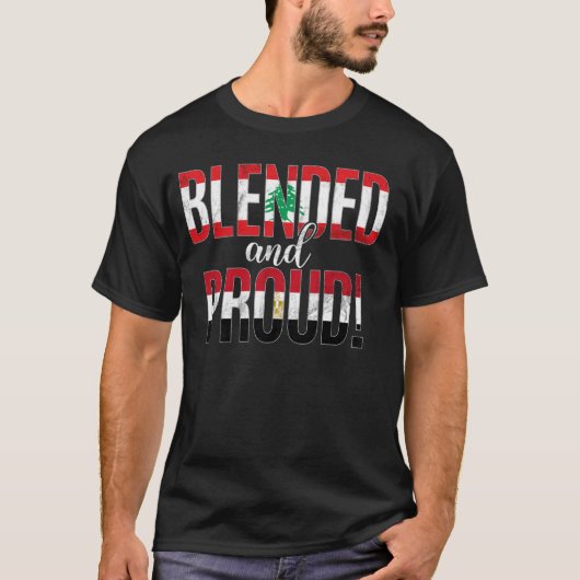 Gemengde en trotse nationaliteit half Libanese hel T-shirt (Voorkant)