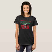 gemengde en trotse nationaliteit half libisch half t-shirt (Voorkant volledig)