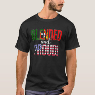 Gemengde en trotse nationaliteit half Portugese he T-shirt