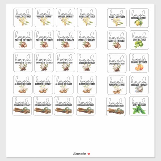 Gemengde extract smaken Set 1 Sticker (Vel)