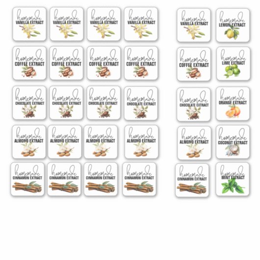 Gemengde extract smaken Set 1 Sticker (Voorkant)