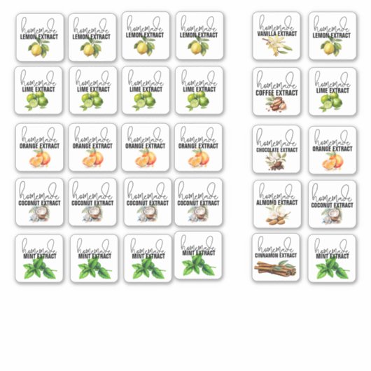 Gemengde extract smaken Set 2 Sticker (Voorkant)