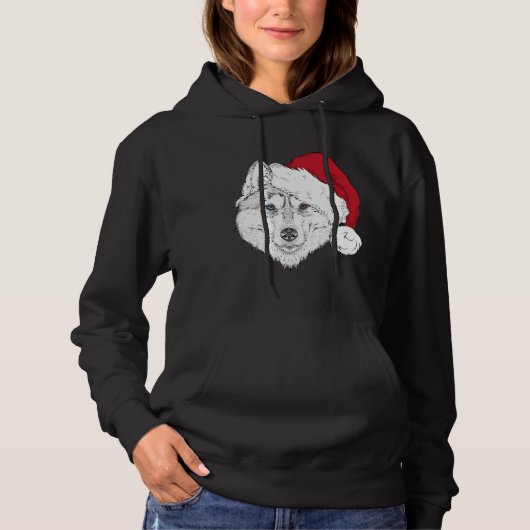 Gemengde Eyes Santa Husky Hoodie (Voorkant)
