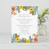 Gemengde families Garden Floral Wedding Kaart (Staand voorkant)