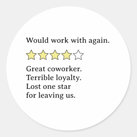 Gemengde feedback van collega's - Sterke punten en Ronde Sticker (Voorkant)