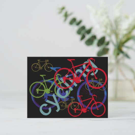 Gemengde fietsen ~ Fietsen Briefkaart (Staand voorkant)