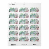Gemengde Floral adreslabel Etiket (Full Sheet)