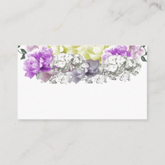 Gemengde Floral Baby shower Diaper Raffle Kaart (Achterkant)