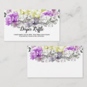 Gemengde Floral Baby shower Diaper Raffle Kaart (Voorkant / Achterkant)