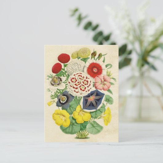 Gemengde  florale briefkaart (Staand voorkant)