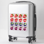 Gemengde Fruitjamlabels Aangepaste Vinyl Sticker V (Koffer)