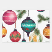 Gemengde  geschilderde kerst opknoping Ornamenten Inpakpapier Vel (Voorkant)