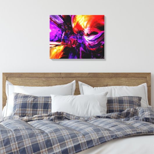 Gemengde gevoelens Abstract Canvas Afdruk (Insitu (Slaapkamer))