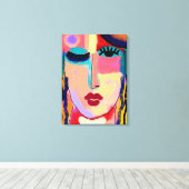 Gemengde gevoelens Abstract digitaal schilderen Canvas Afdruk (Insitu (Houten vloer))