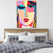 Gemengde gevoelens Abstract digitaal schilderen Canvas Afdruk (Insitu (Slaapkamer))