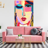 Gemengde gevoelens Abstract digitaal schilderen Canvas Afdruk (Insitu (Woonkamer))