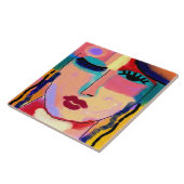 Gemengde Gevoelens Abstracte Digitale Schildering  Tegeltje (Zijkant)