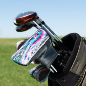 Gemengde gradiënt- en drizzaninefactoren, cyaan en golfheadcover (Insitu)