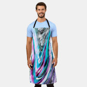 Gemengde gradiënt- en drizzaninefactoren, cyaan en schort (Gedragen)