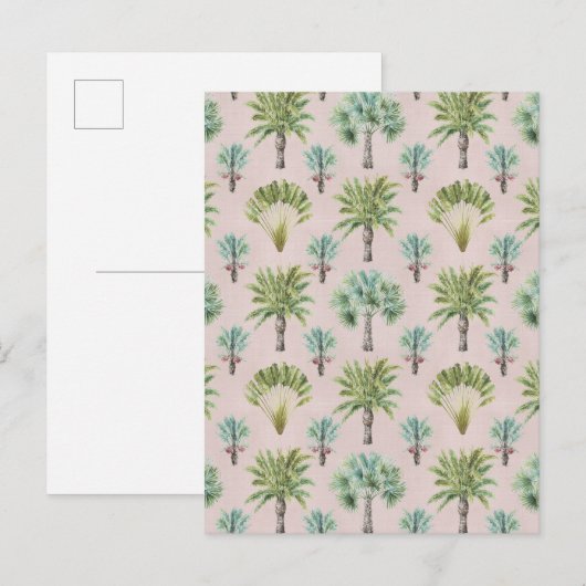 Gemengde groene palmbomen briefkaart (Voorkant / Achterkant)
