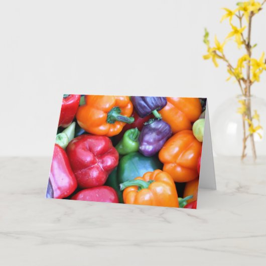 Gemengde Groene paprika's Kaart (Gele Bloem)